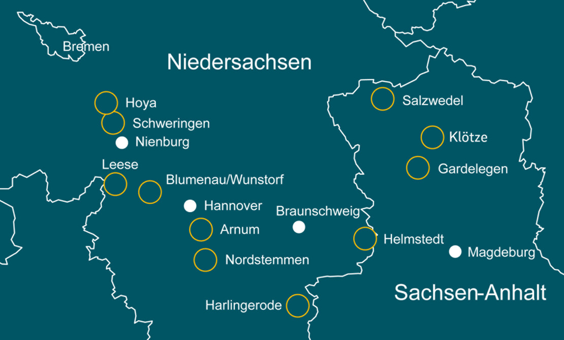 In diesen Gebieten können Sie unsere schnellen Internet-Lösungen direkt buchen: