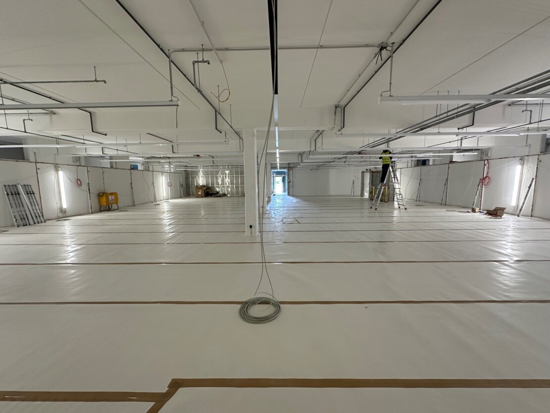 Innenausbau des Data Centers 