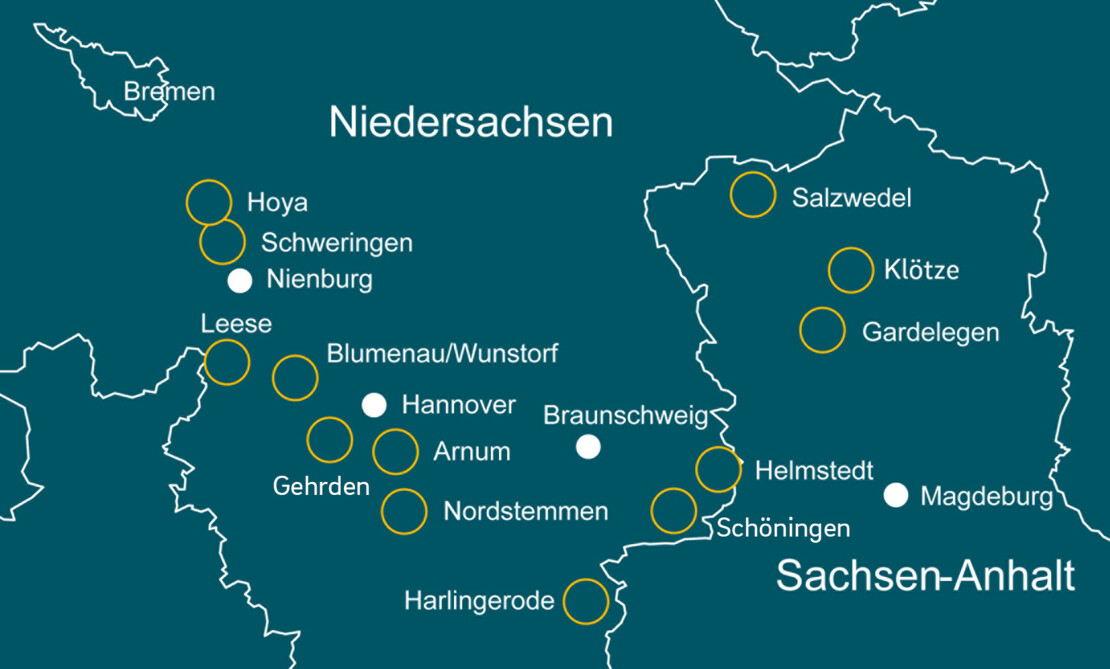 In diesen Gebieten können Sie unsere schnellen Internet-Lösungen direkt buchen: